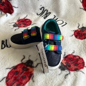 Chooze Blue Sparkling Rainbow Size 7 New with Tag